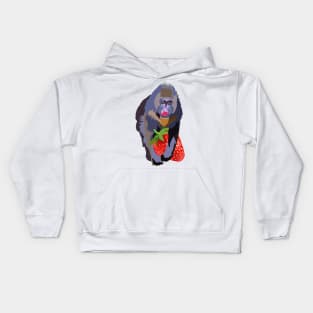 Baboon and Strawberry Kids Hoodie